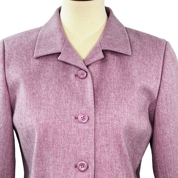 Pendleton Womens 2-Piece Lined Suit Blazer and Pants Sz 6P 100% Virgin Wool Pink - Picture 15 of 16